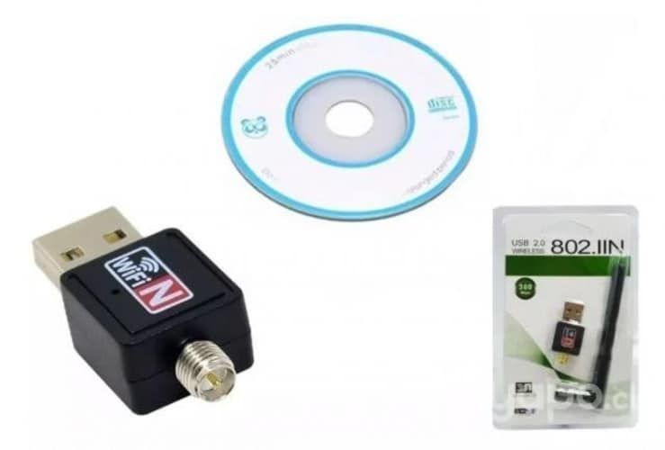 Mini Adaptador Wifi Lan Usb 2.0 + Antena 300 Mbps