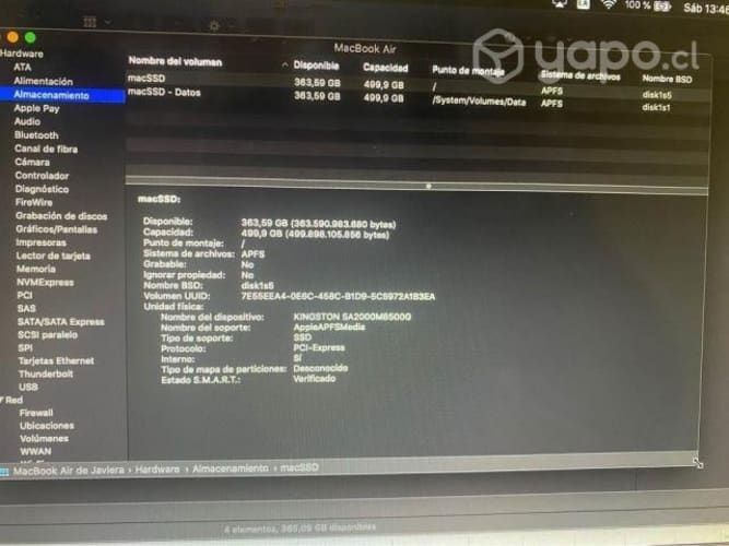 Macbook air 2015 / 500 GB SSD