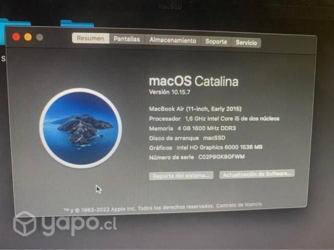 Macbook air 2015 / 500 GB SSD