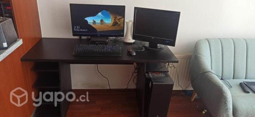 Pc + Escritorio + 2 Pantallas