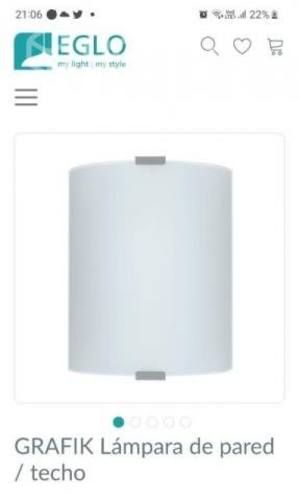 Dos lámparas marca Eglo nuevas, sin uso