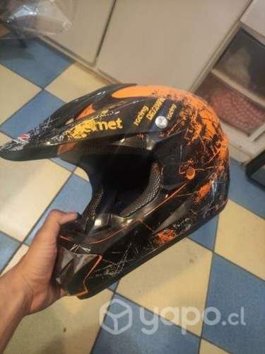 Casco integral probiker naranjo de bici