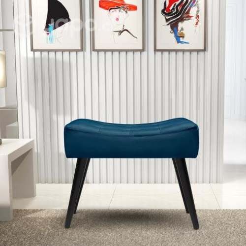 Banqueta Felpa Be Azul