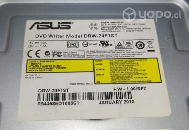 Grabador Asus DVD SATA DRW-24F1ST