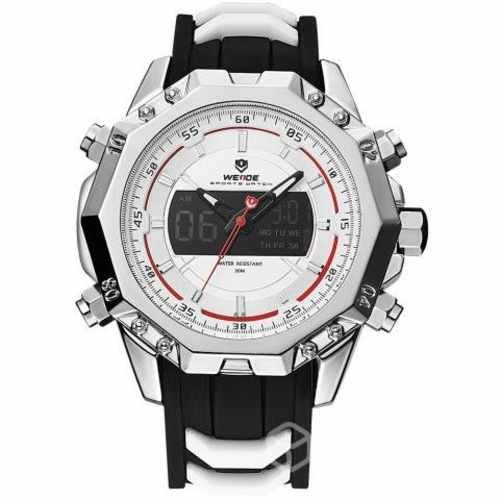 Reloj Weide analógico Digital alarma luz silicona