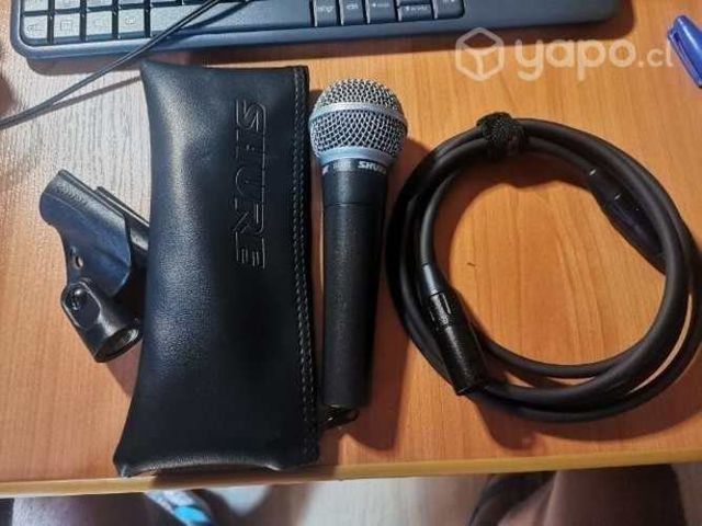 Micrófono Shure SM58 poco uso con accesorios