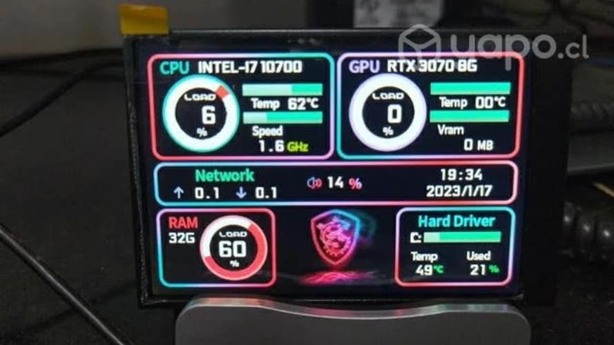 Mini pantalla 3.5 AIDA64