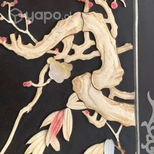 Cuadros japoneses con dibujos en nacar