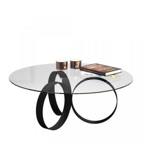 Mesa De Centro Be Vidrio Negra