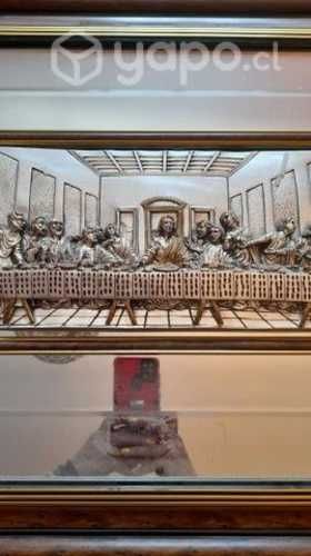 Cuadro ultima cena resina y cristal