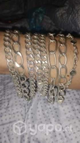 Plata en Anillos Cadenas Aros Pulseras Hombre