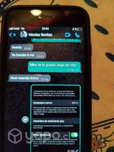 IPhone 7 normal al 100% la batería