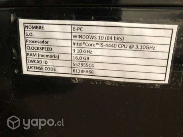 Computador+ pantalla+ teclado