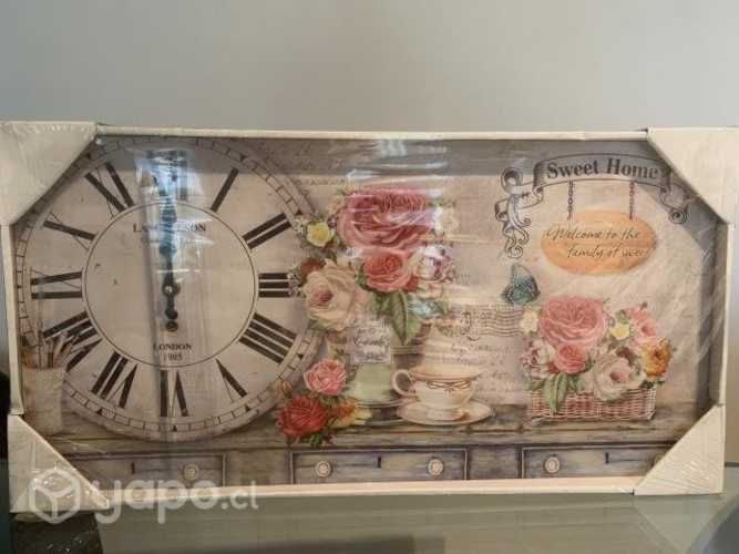 Reloj attimo rectangular floral
