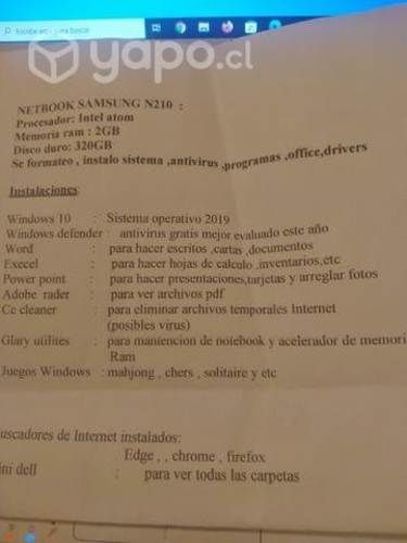 Netbook Samsung N210