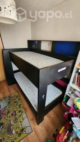 Camarote de niños con repisas + 2 colchones