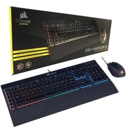 Pack de teclado y ratón K55 + HARPOON RGB