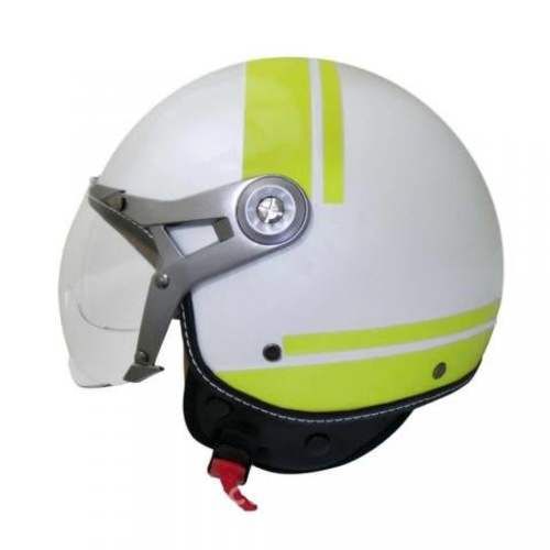 Casco Moto Certificado Abierto Ghb Palermo Blanco