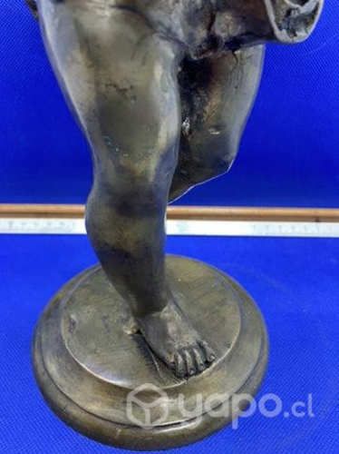 Antigua escultura europea en bronce sólido c 1900