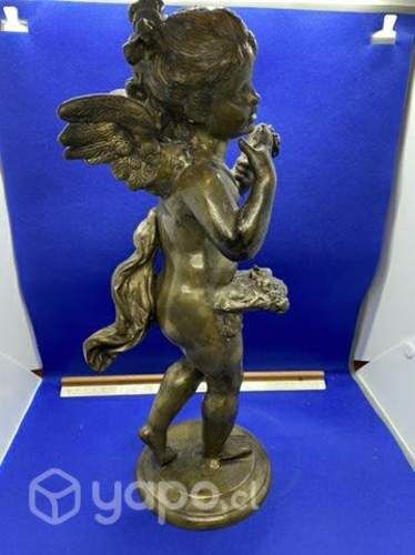 Antigua escultura europea en bronce sólido c 1900