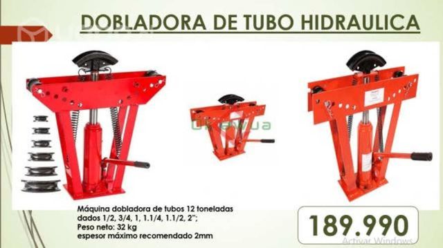 Dobladora de tubo hidraulica