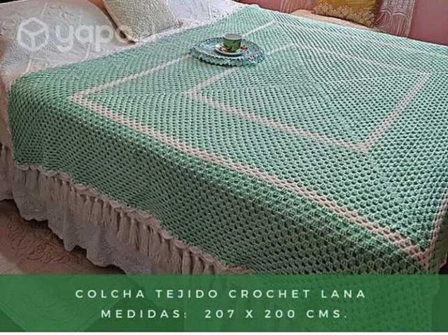 Manta Vintage a Crochet 2 Plazas