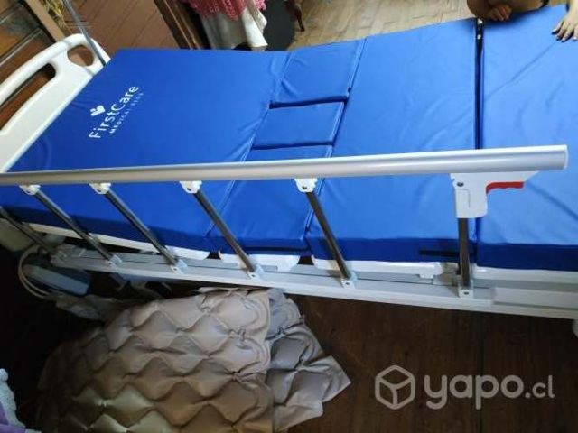 Cama clínica 3 posiciones + colchón antiescaras