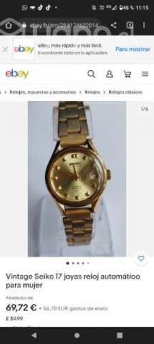 Reloj Seiko 5 mujer automático bañado en oro