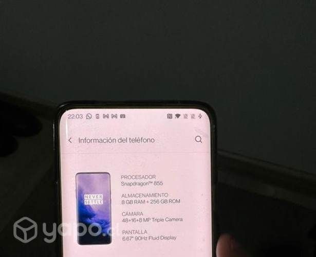 Telefono one plus 256 GB