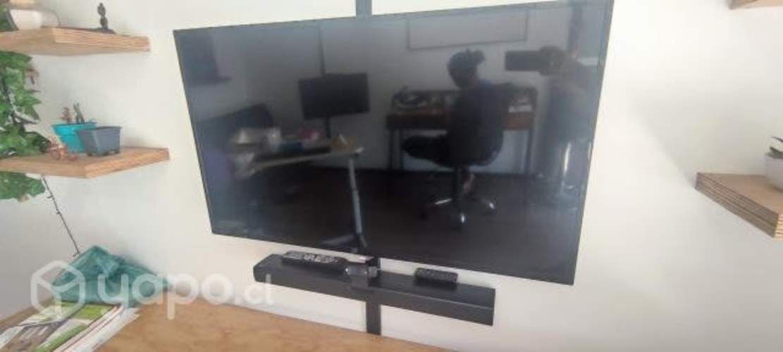 Smart tv + barra de sonido + bases