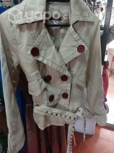 Chaqueta de cuero y tela