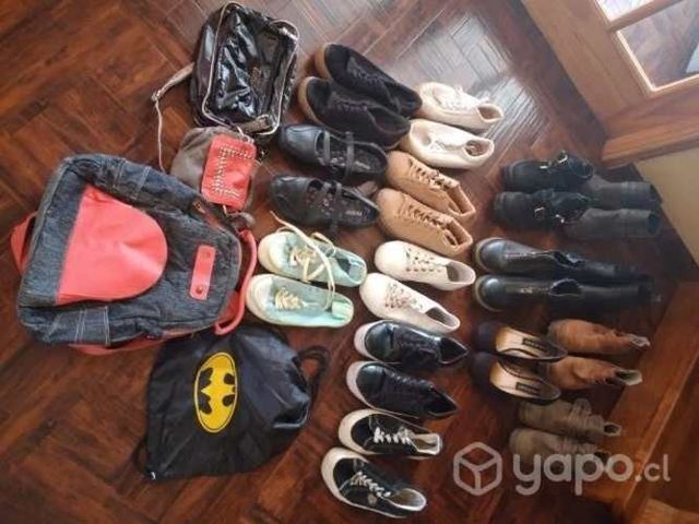 Lote de zapatillas y botines mujer