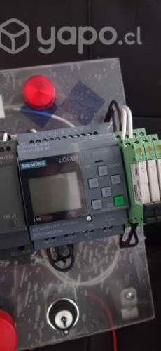 Maqueta plc logo siemens + fuente + sensor