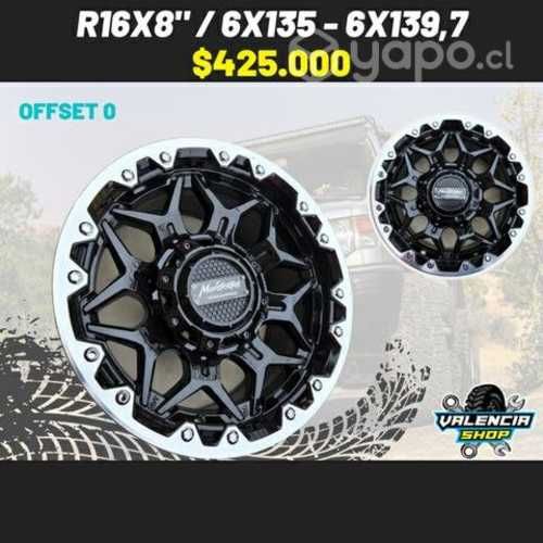 Llantas aro 16x8" / 6x135 - 6x139,7