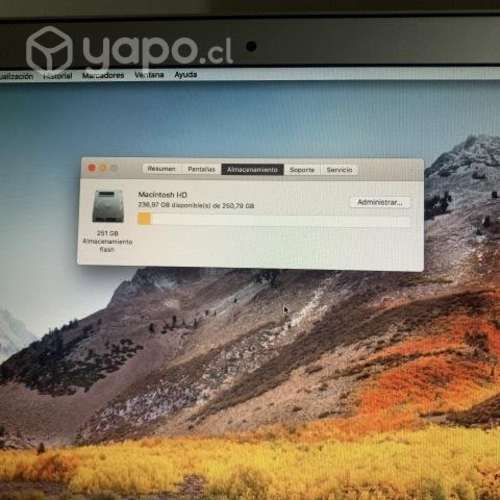 Macbook air 2011 i5 4gb ram 256gb ssd