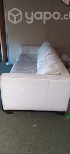 Sillón 3 cuerpos Rosen cuero (desgastado)