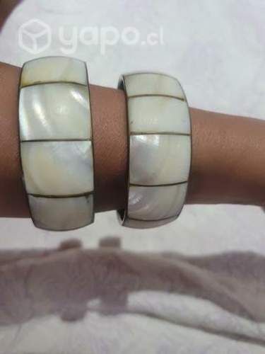 Brazaletes de concha perla (Vintage)