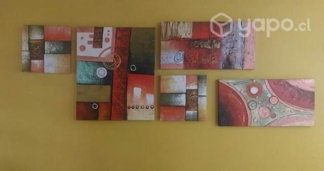 Set 5 cuadros decorativos