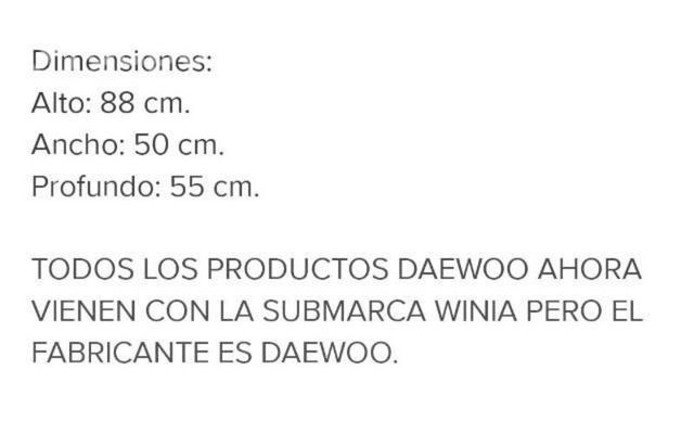 Frigobar marca Daewoo puerta espejo