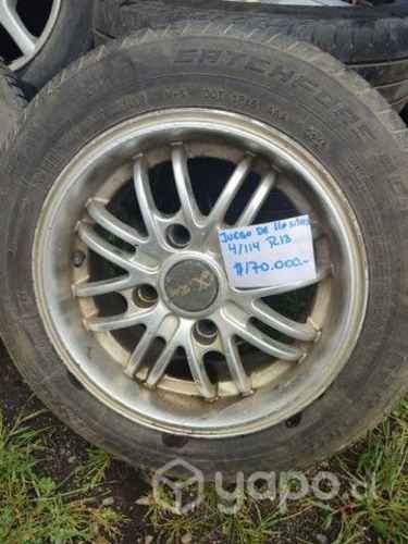 Juego de llantas aro 13 apernadura 4/114