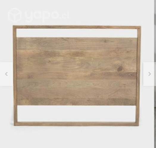 Respaldo madera dos plazas