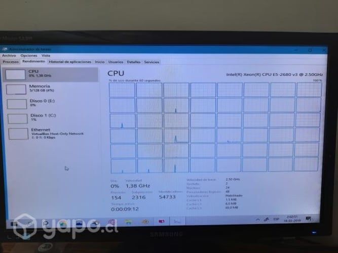 Servidor 128 gb ddr4, 2 intel xeon 2680 v3