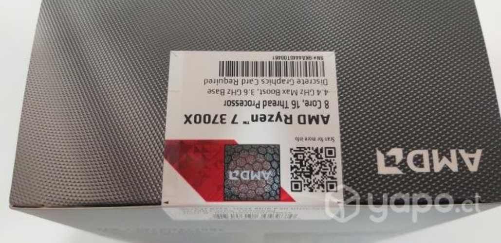 Ryzen 3700x, sellado en caja, nuevo, con cooler