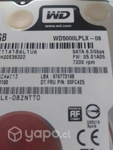 Disco Duro HDD 500 Gb 6.0 Gbps