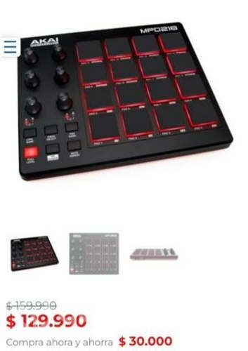 Akai mpd218 controlador MIDI para beatmakers