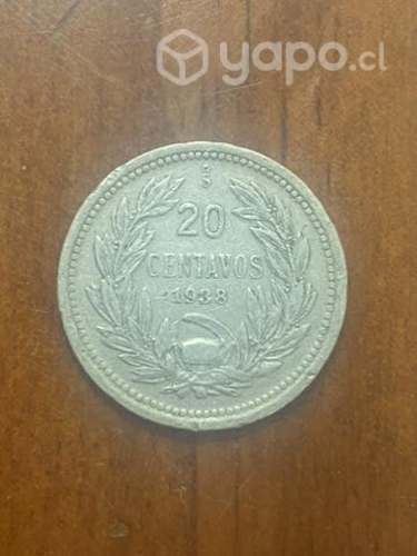 20 centavos del 1938