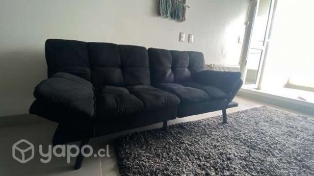 Futón Tela Gamuza Nuevo Dos Plazas