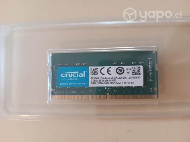 RAM 8Gb DDR4-2666 SODIMM 1.2V CL19 - Crucial