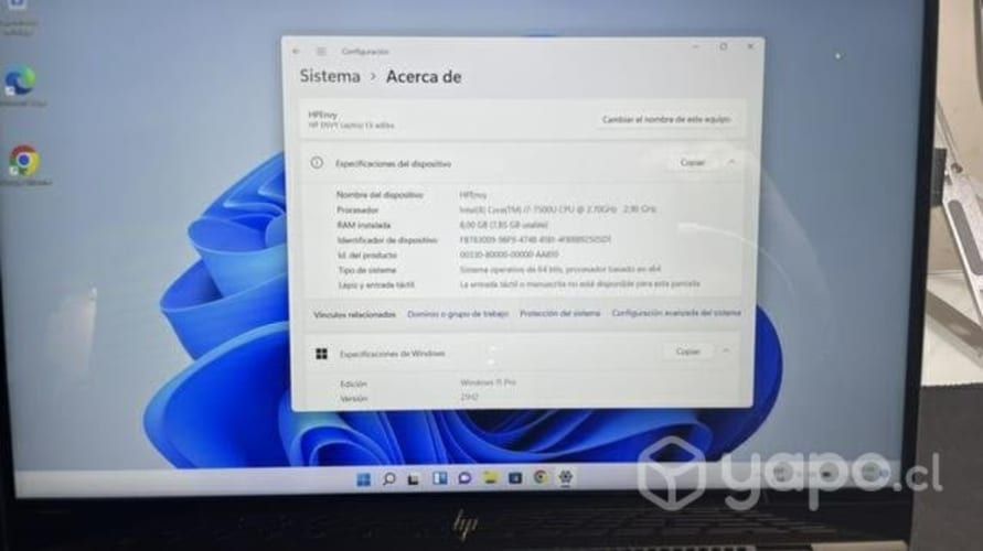 HP Envy procesador i7