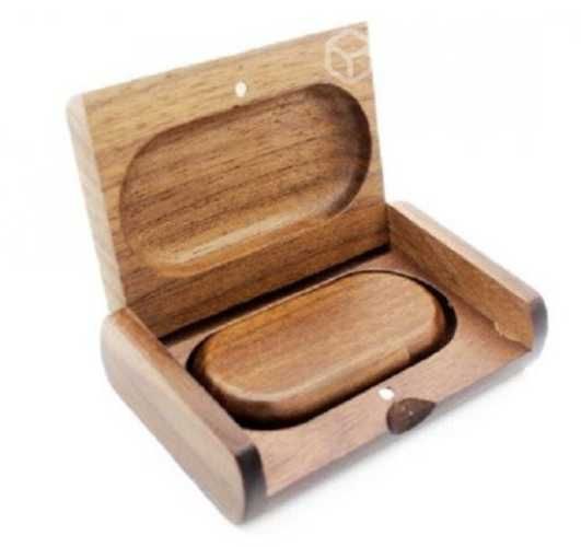 Pendrive 64 Gb Usb Madera Grabable + Estuche